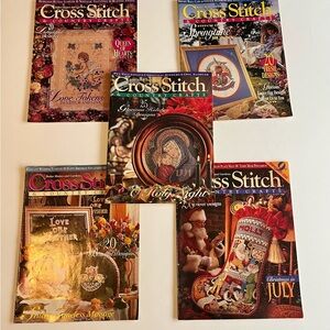Better Homes & Garden Cross Stitch & Country Crafts Instructions - Lot of 5 1994